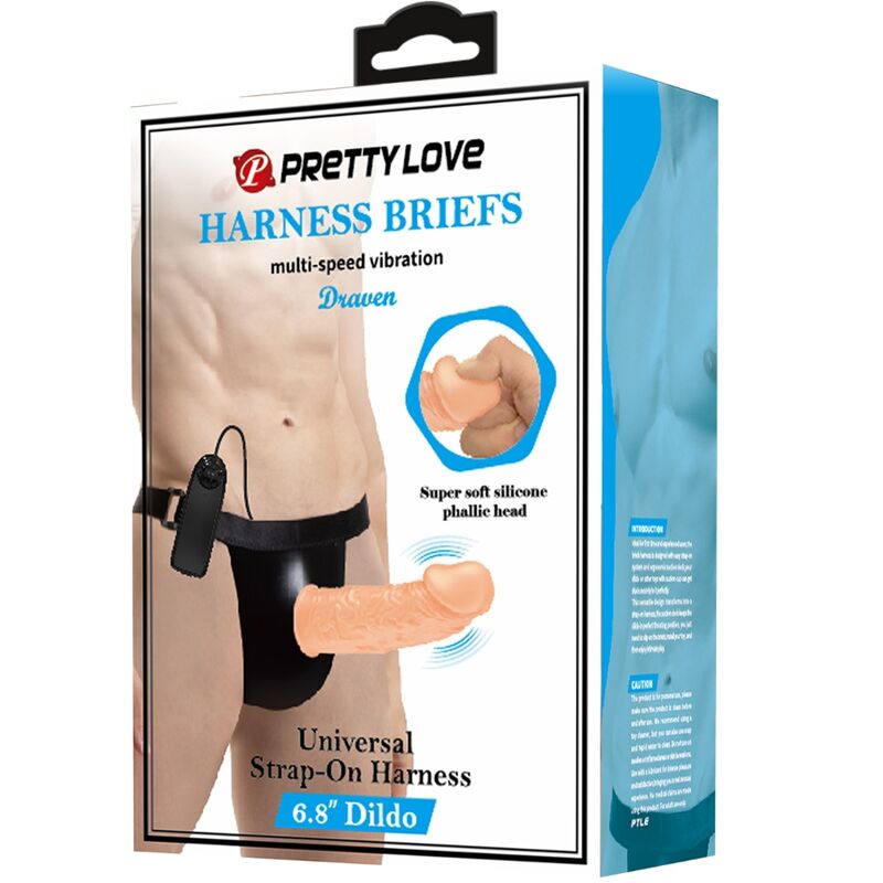 PRETTY LOVE - HARNESS BRIEFS WITH VIBRATING DILDO INCLUDED