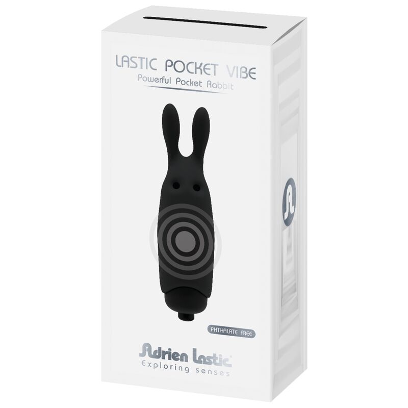 ADRIEN LASTIC - LASTIC POCKET VIBRADOR DE BOLSO COELHO PRETO