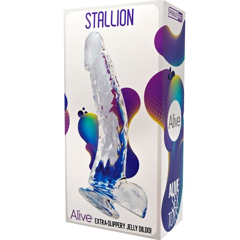 ALIVE - STALLION PENIANO REALISTA TRANSPARENTE 22 CM