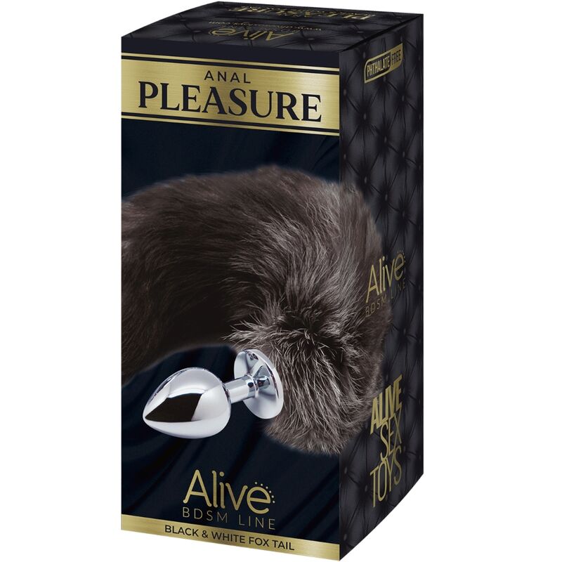ALIVE - PLUG ANAL DE PRAZER EM METAL CAUDA DE RAPOSA TAMANHO M