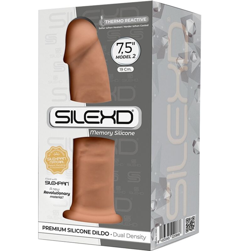 SILEXD - MODELO 2 PÉNIS REALISTA SILICONE PREMIUM SILEXPAN CARAMELO 19 CM