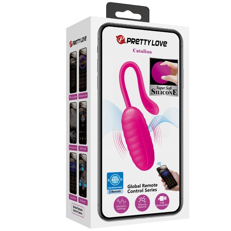 PRETTY LOVE - CATALINA HUEVO VIBRADOR RECARGABLE ROSA APP GRATUITA