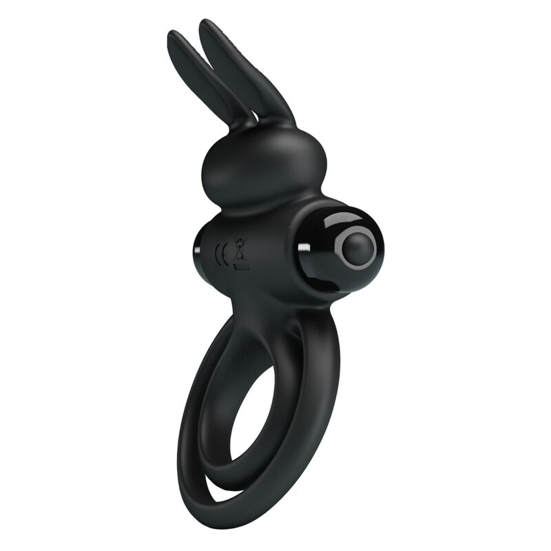 Pretty Love - Ring Vibrator III Rabbit para pênis preto