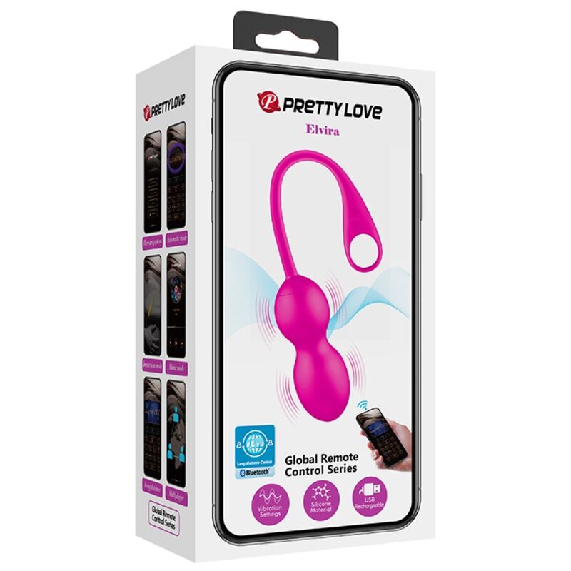 PRETTY LOVE - ELVIRA RECHARGEABLE PINK VIBRATING BALLS