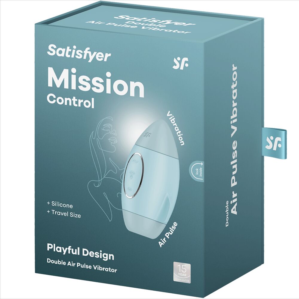 SATISFYER - MISSION CONTROL BLUE SMALL DUAL-PULSE VIBRATOR