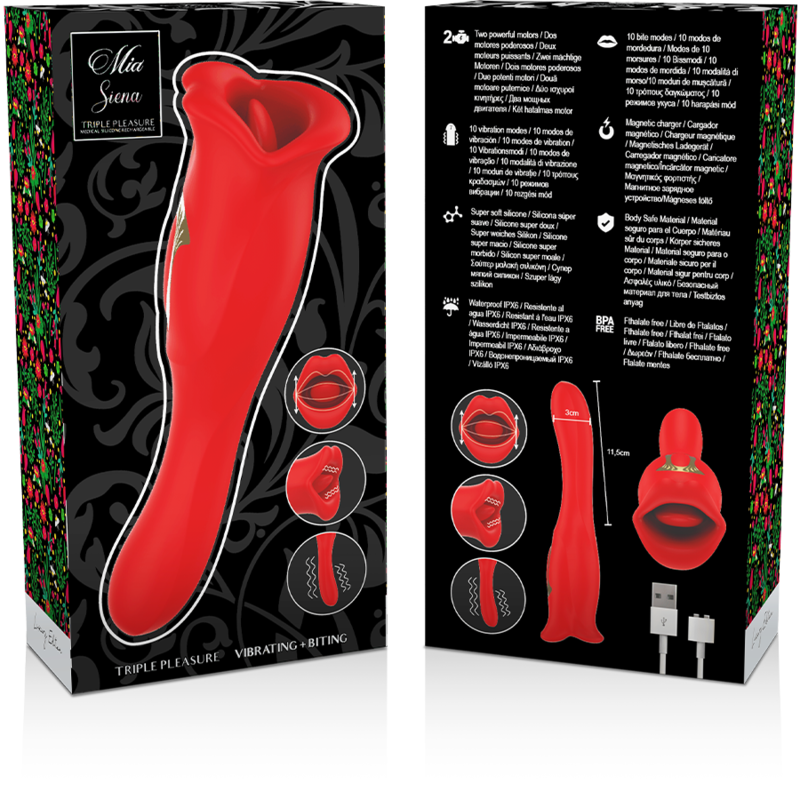MIA - SIENA DUO TRIPLE PLEASURE KISS-LICK-VIBRATE