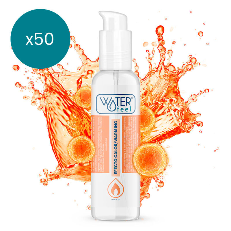 WATERFEEL - LUBRICANTE EFECTO CALOR 150 ML PACK 50 UDS