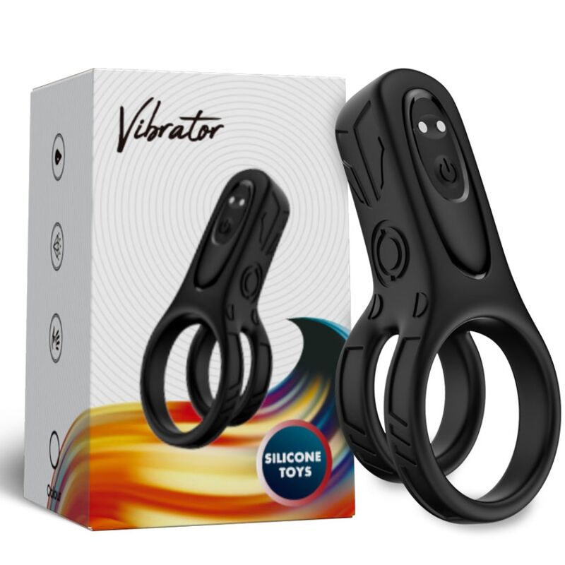 ARMONY - ANEL VIBRADOR DUPLO PRETO