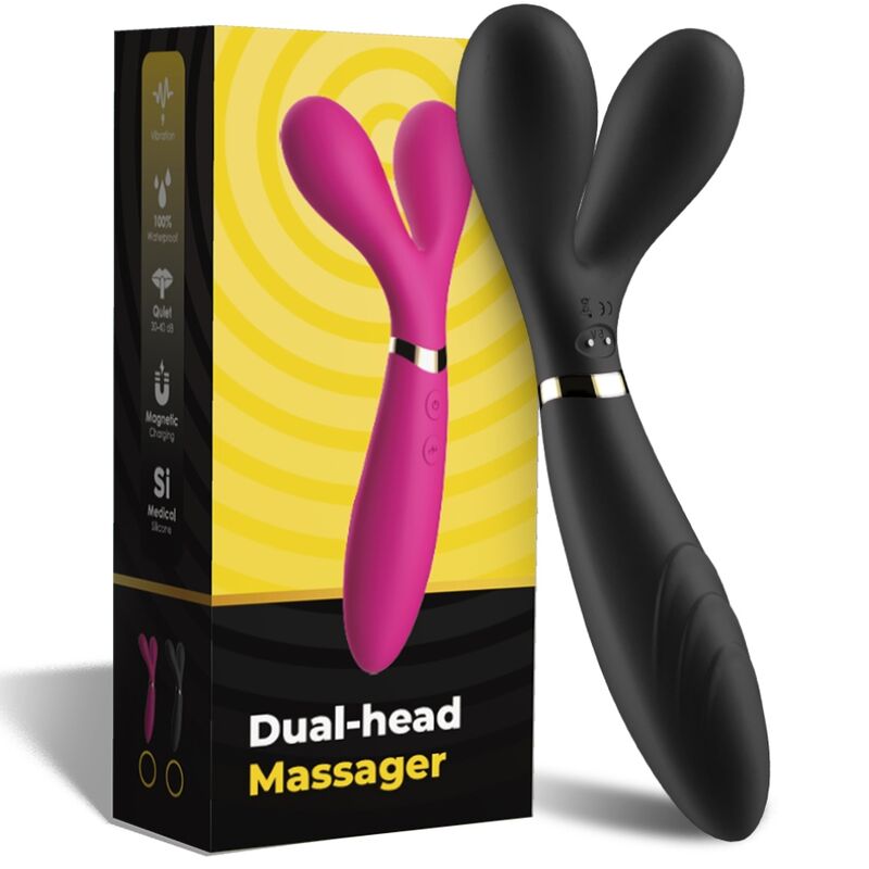 ARMONY - Y-WAND MASSAGEADOR E VIBRADOR CABEÇA DUPLA PRETO