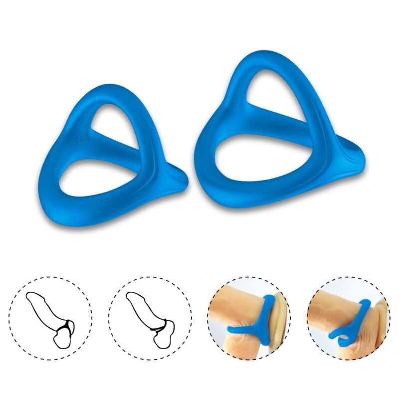 ARMONY - TRESOR BLUE DOUBLE SILICONE RING