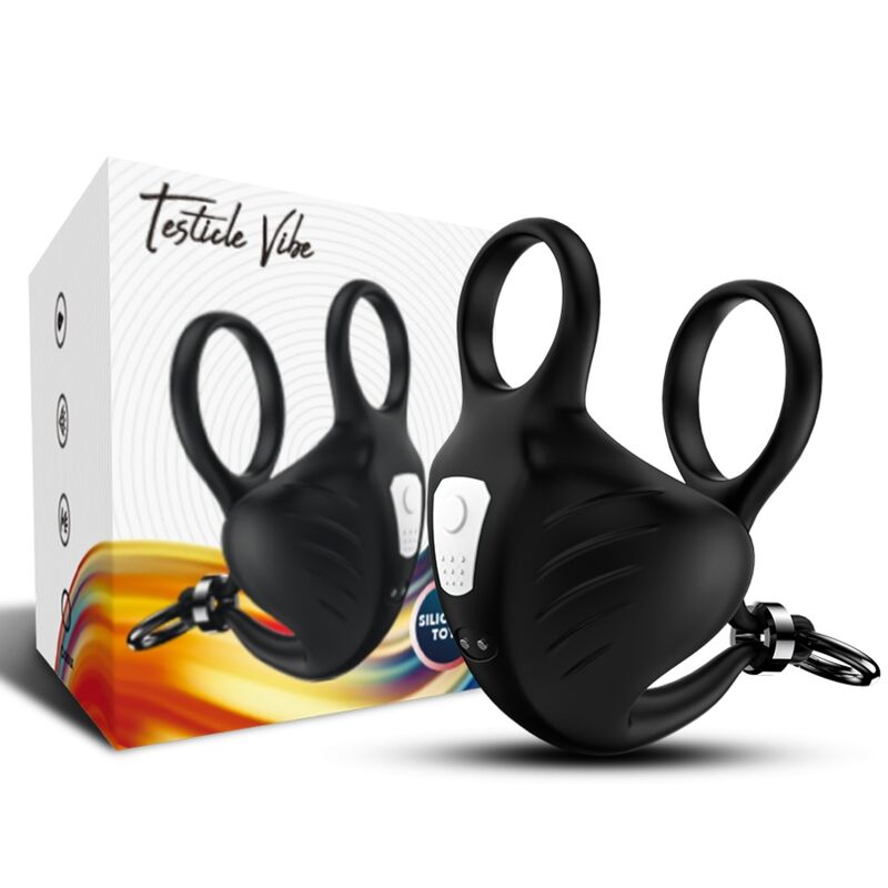 ARMONY - MANTA ANILLO VIBRADOR TESTÍCULOS CONTROL REMOTO NEGRO
