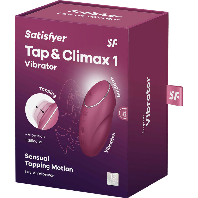SATISFYER - TAP & CLIMAX 1 RED LAY-ON VIBRATOR