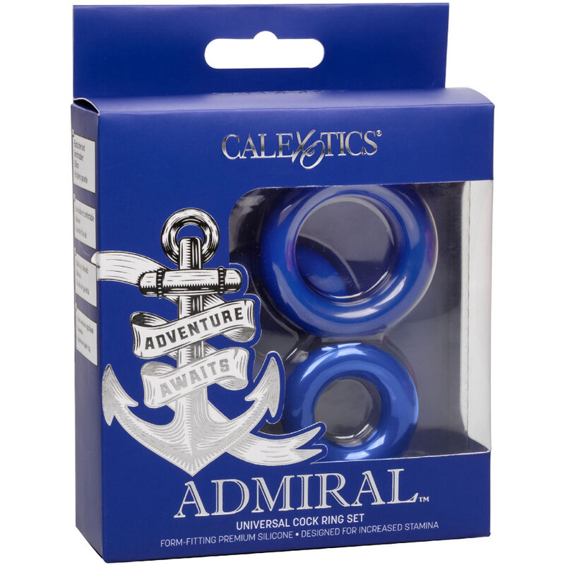 CALEXOTICS - ADMIRAL CONJUNTO DE 3 ANÉIS PARA PÉNIS AZUL