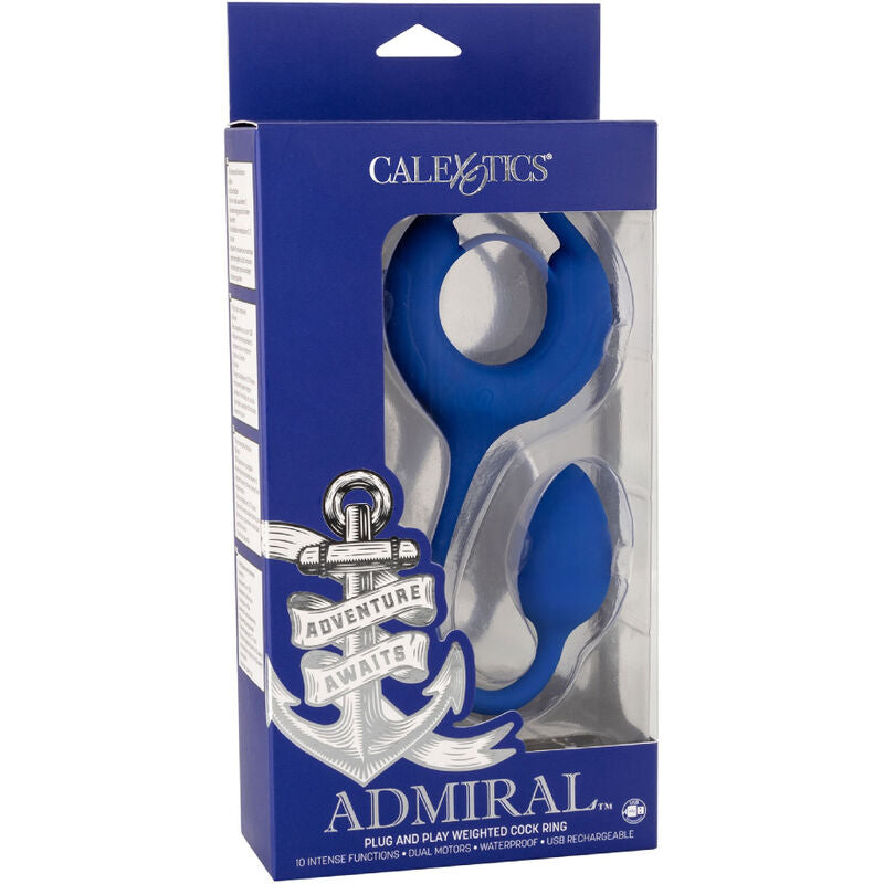 CALEXOTICS - ADMIRAL WEIGHTED PENIS RING BLUE