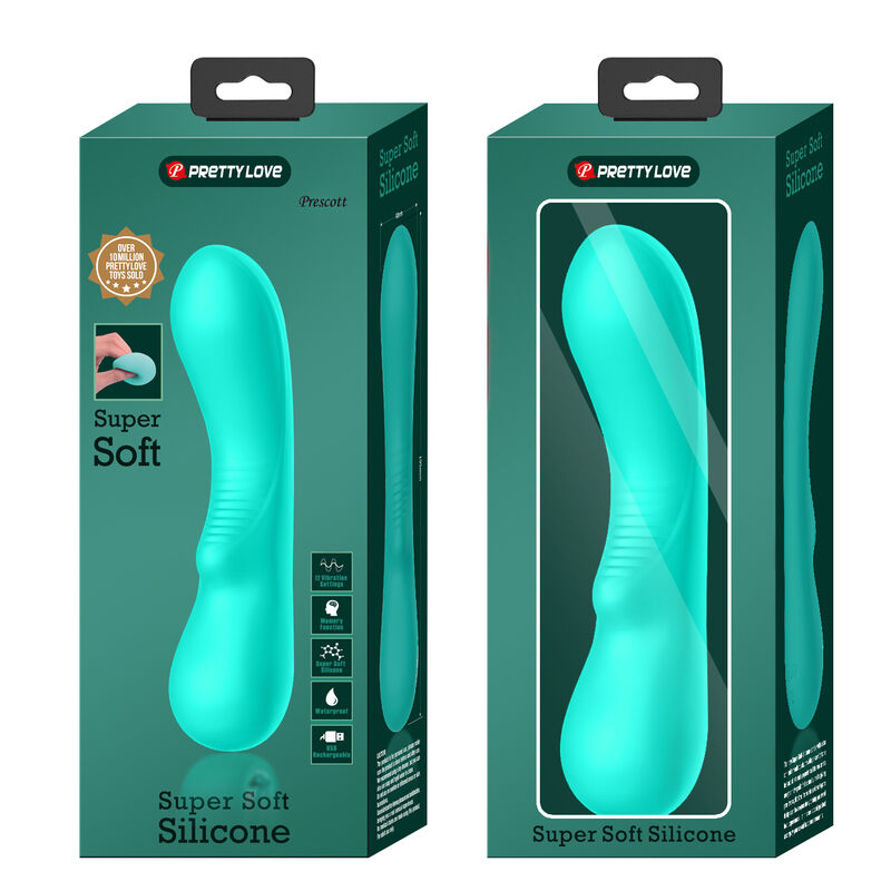 PRETTY LOVE - PRESCOTT VIBRADOR RECARREGÁVEL VERDE-ÁGUA