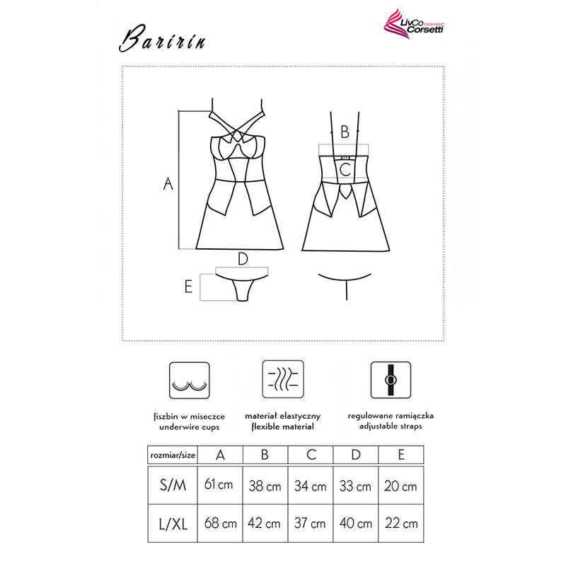 LIVCO CORSETTI FASHION - BARIRIN LC 90633 FALDA + PANTY