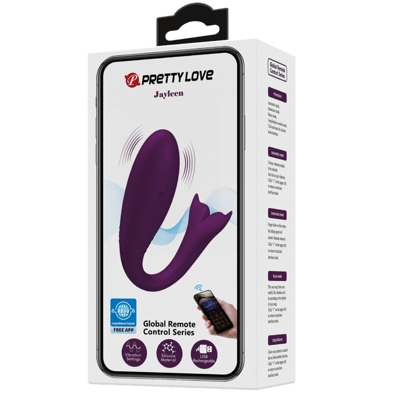 PRETTY LOVE - JAYLEEN VIBRADOR CONTROLO REMOTO APP LILÁS