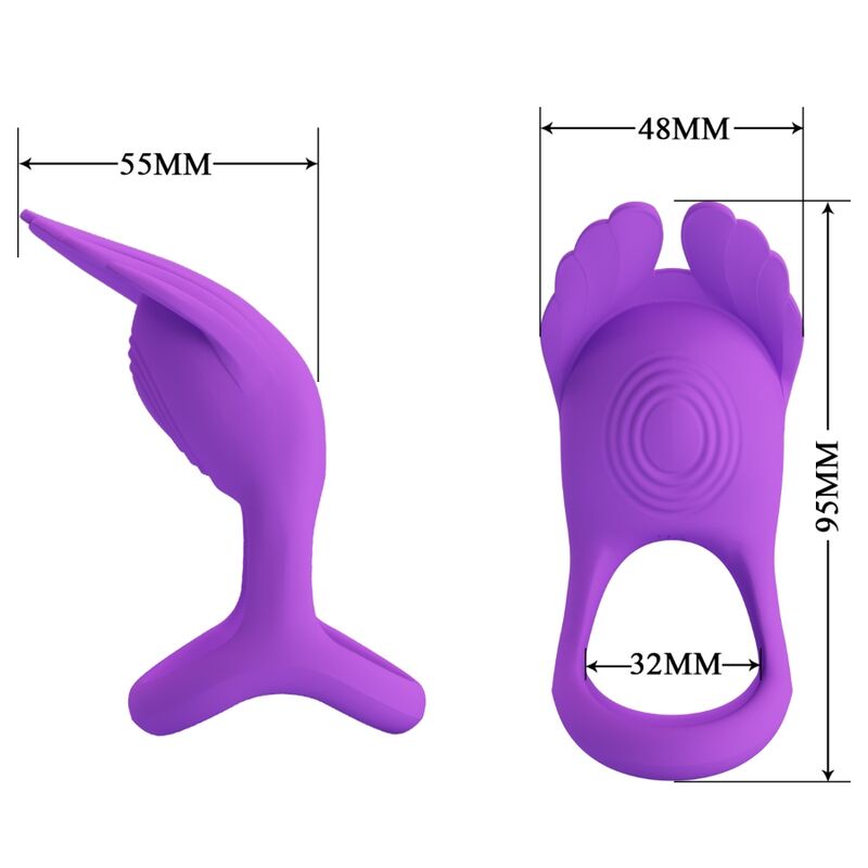 Pretty Love - Silas vibrador anell 7 vibracions silicona lila