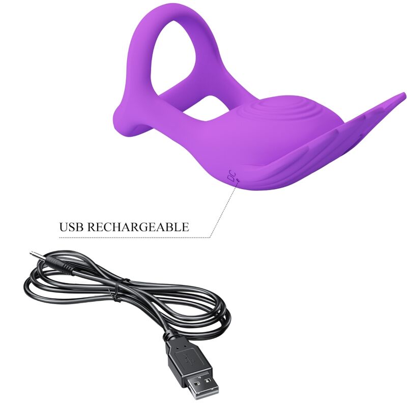 Pretty Love - Silas vibrador anell 7 vibracions silicona lila