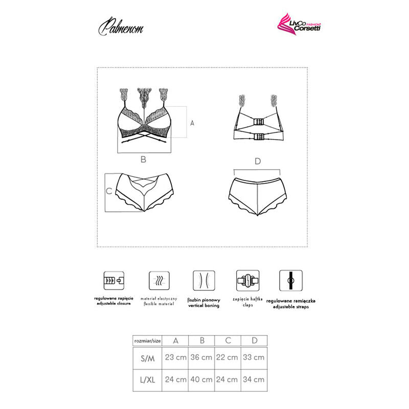 LIVCO CORSETTI FASHION - PALMENOM LC 90614 SUJETADOR + PANTY