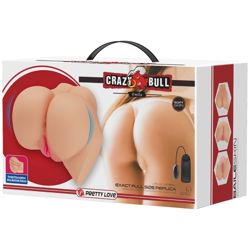 CRAZY BULL - VAGINA E ANÚS REALISTAS VIBRADOR EMILIA