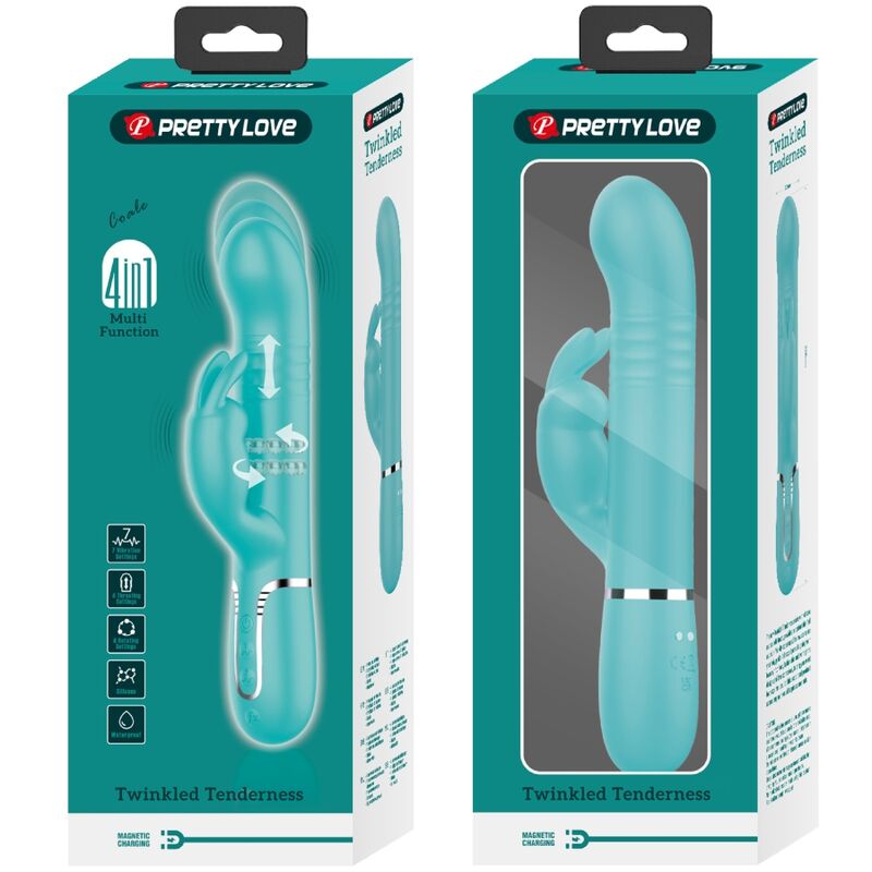 PRETTY LOVE - TEAL PEARL RABBIT VIBRATOR