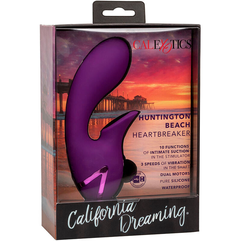 CALEXOTICS - HUNTINGTON BEACH HEARTBREAKER PURPLE STIMULATOR & SUCKER BY CALIFORNIA DREAMING