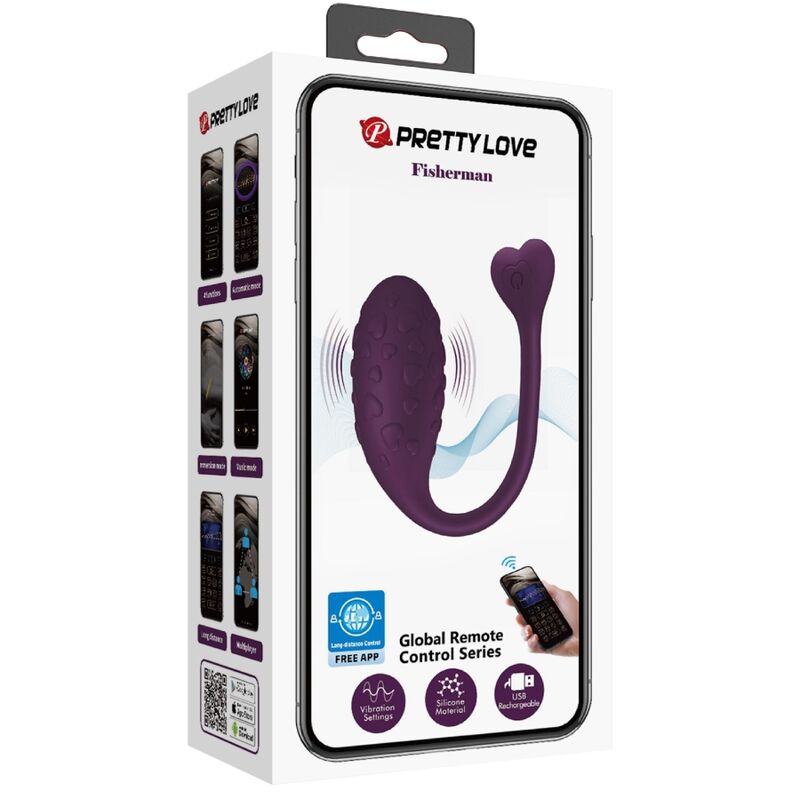 PRETTY LOVE - FISHERMAN LILAC VIBRATING EGG CONTROLLED BY APP