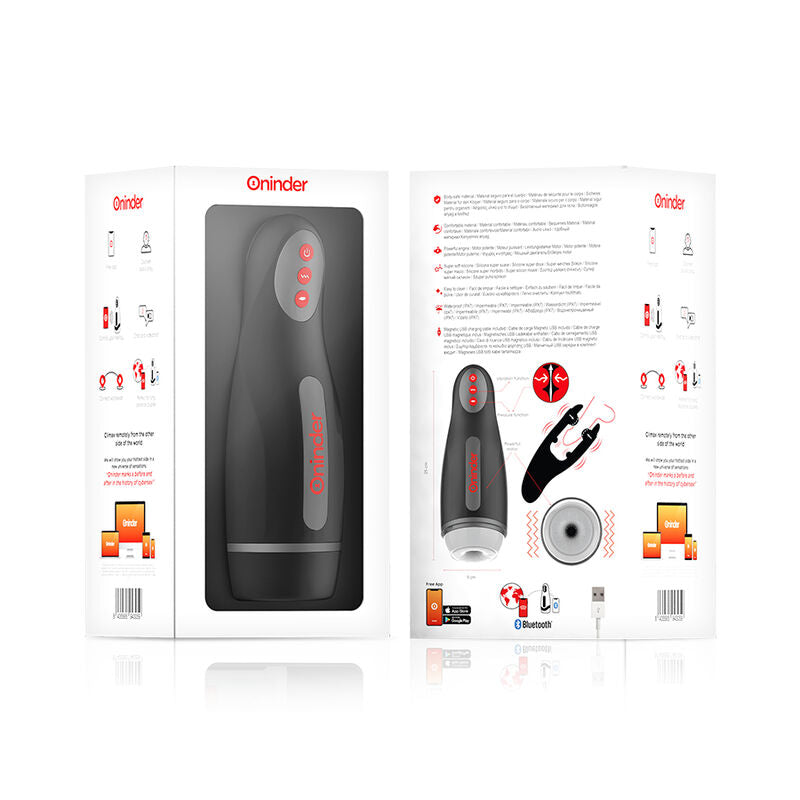 ONINDER - SEOUL MASTURBADOR MASCULINO DE COMPRESIÓN Y VIBRACIÓN - APP GRATUITA