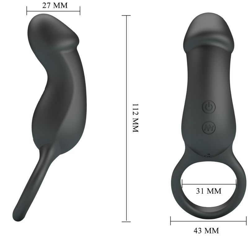 Pretty Love: porteu vibrador i vibrador negre