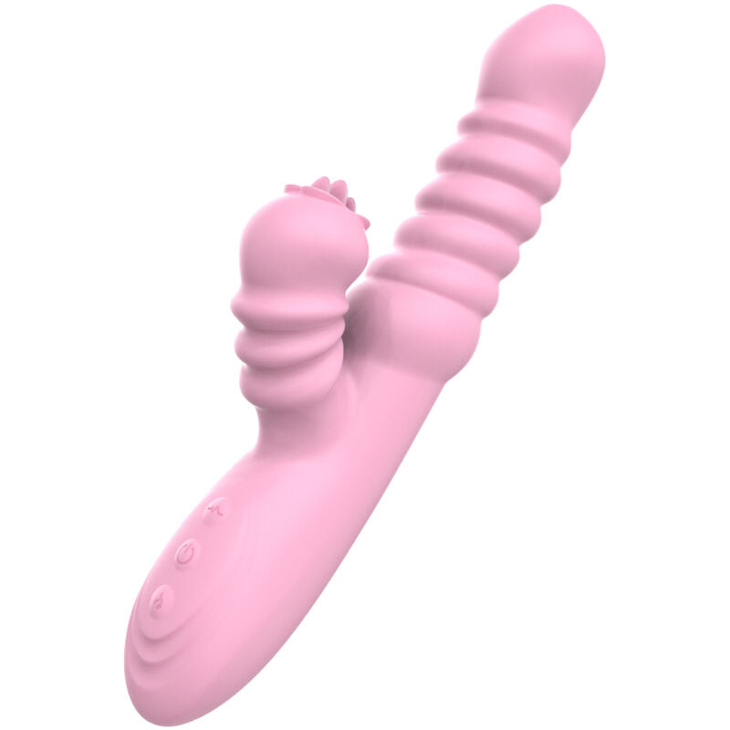 ARMONY - VIBRADOR MULTIFUNÇÕES COM LÍNGUA ESTIMULADORA EFEITO CALOR ROSA
