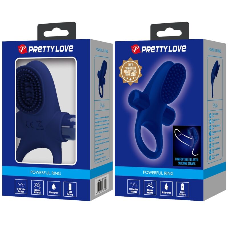 PRETTY LOVE - PALLE BLUE VIBRATING RING
