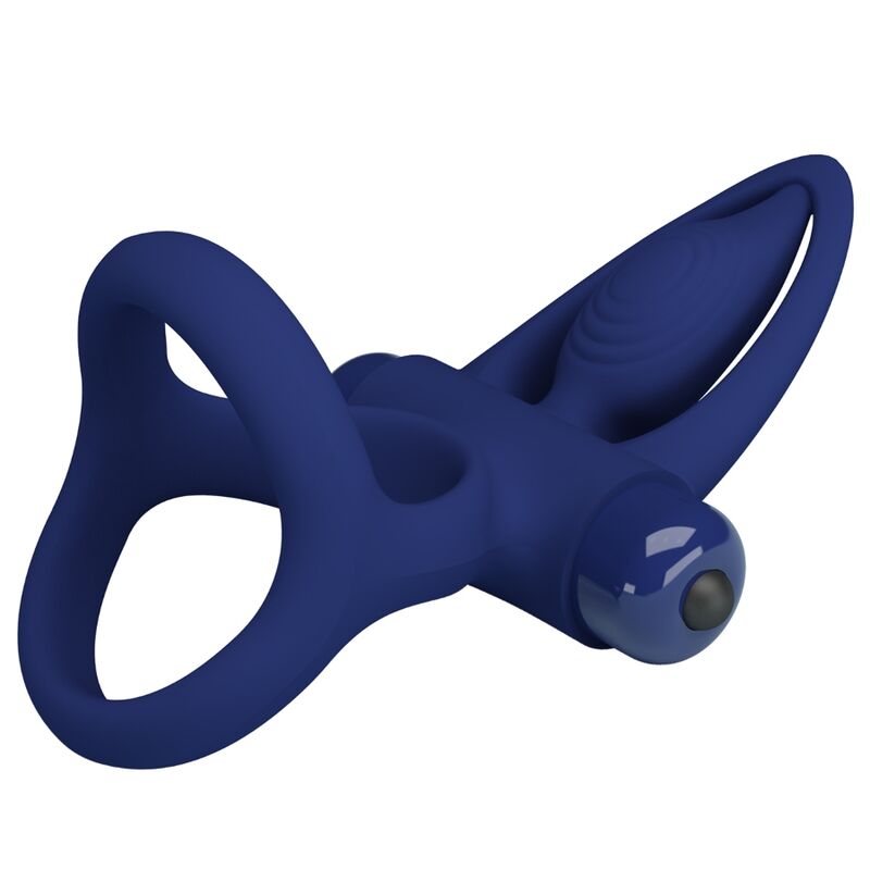 Pretty Love - Mat Double Ring amb vibració i estimulador blau