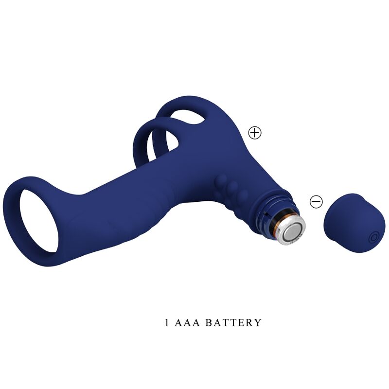 Pretty Love - Elish Vibrador Anell amb extensió blava