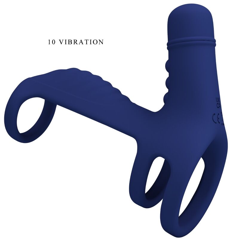 Pretty Love - Elish Vibrador Anell amb extensió blava