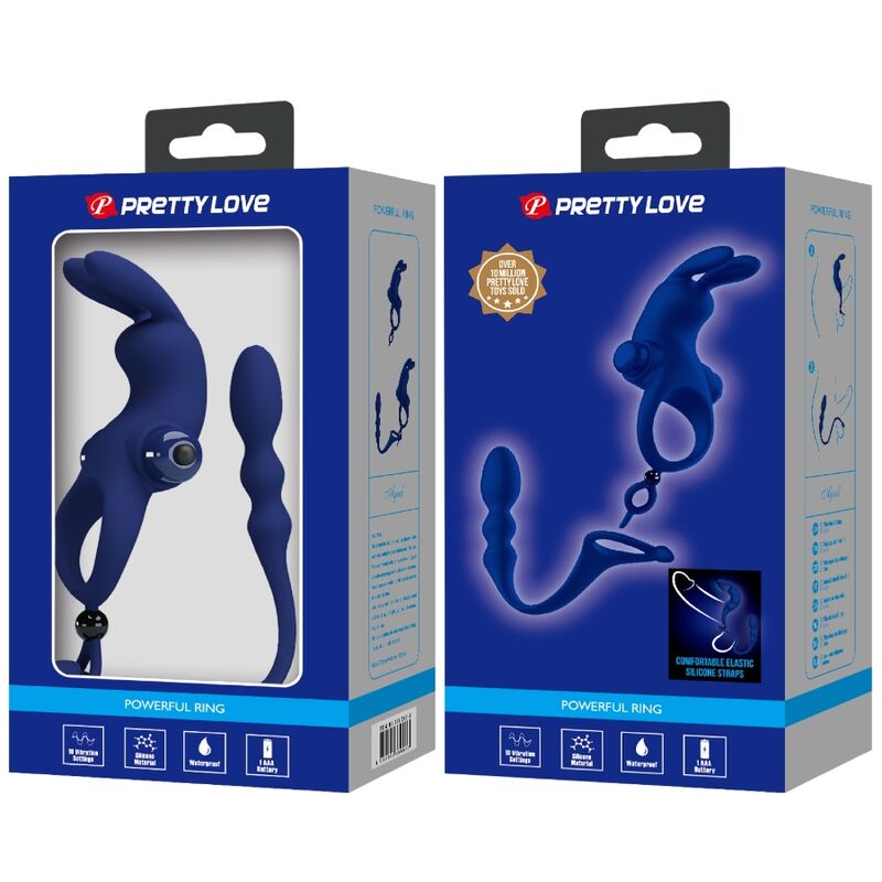 PRETTY LOVE - AYAD ANEL VIBRADOR RABBIT COM PLUG AZUL