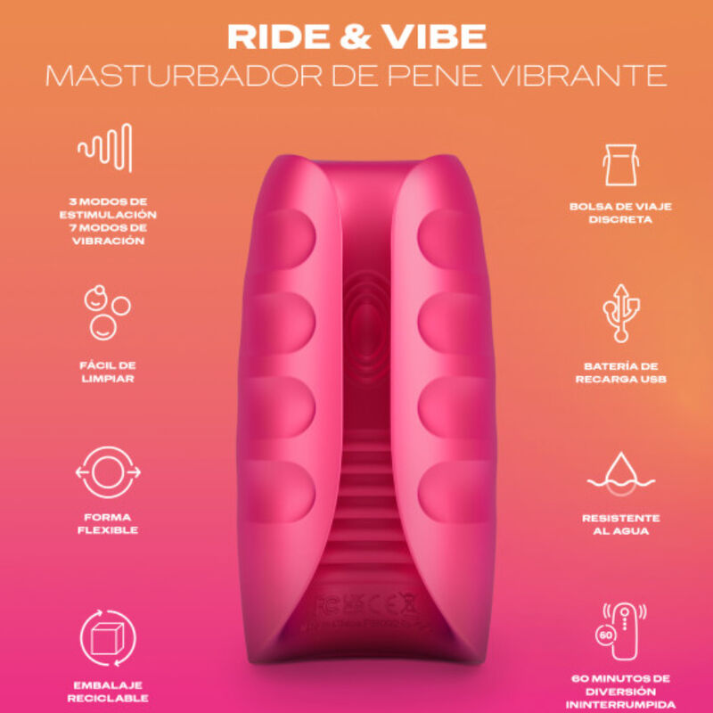 Durex - Ride & Vibe Vibrador de masturbador de brinquedos