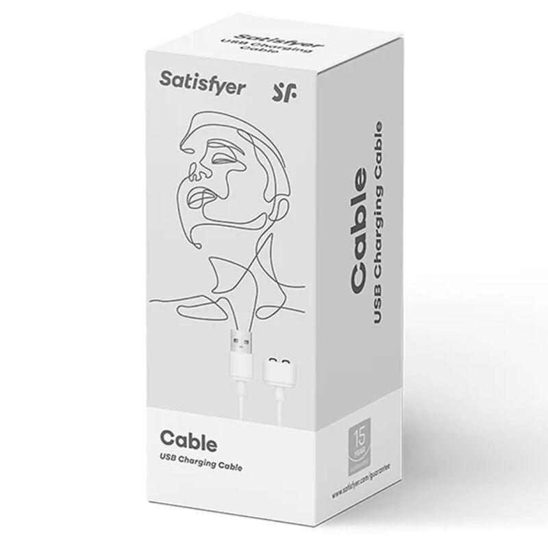 Satisfactor: cable de carregador blanc USB