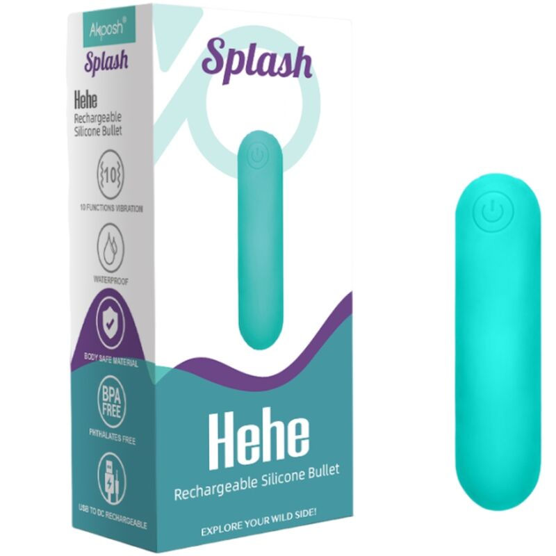 ARMONY - SPLASH HEHE VIBRATING BULLET SILICONE 10 VIBRATIONS 65 X 15 CM GREEN