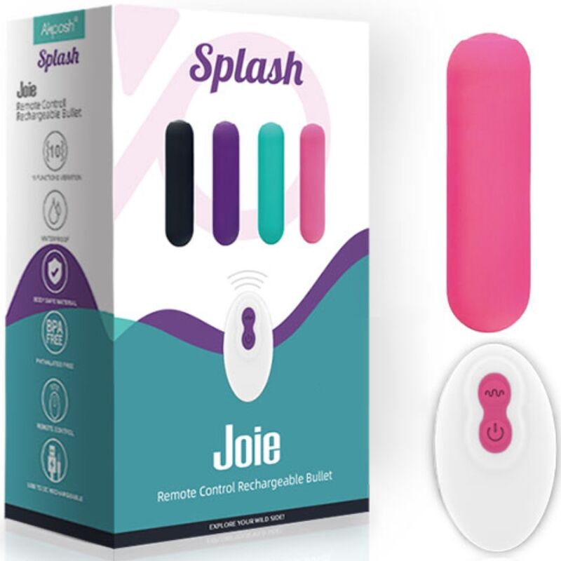 ARMONY - SPLASH JOIE BALA VIBRATÓRIA SILICONE CONTROLO REMOTO 10 VIBRAÇÕES 75 X 19 CM ROSA