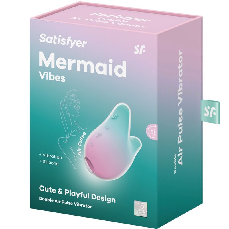 SATISFYER - MERMAID VIBES STIMULATOR & VIBRATOR MINT AND ROSE