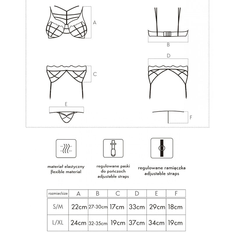 LIVCO CORSETTI FASHION - SOLEDAD LC 20217 SUJETADOR + PANTY + LIGUERO