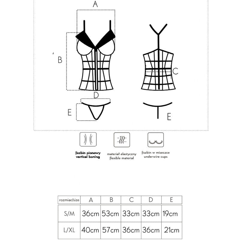 LIVCO CORSETTI FASHION - LAURA LC 20215 CORSET + TANGA