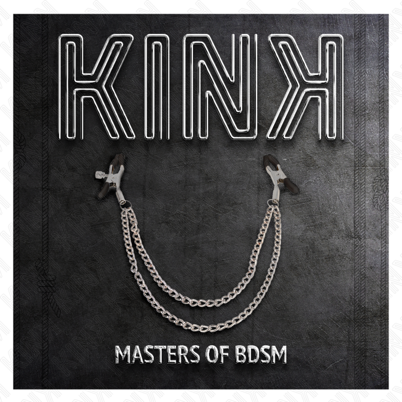 KINK - NIPPLE CLIPS WITH DOUBLE THICK CHAIN SILVER 20/23 CM