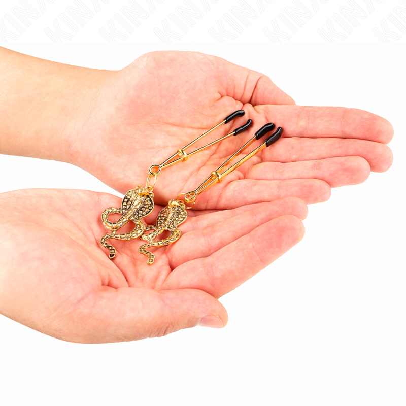 KINK - NIPPLE CLIPS WITH COBRA PENDANT 6 CM