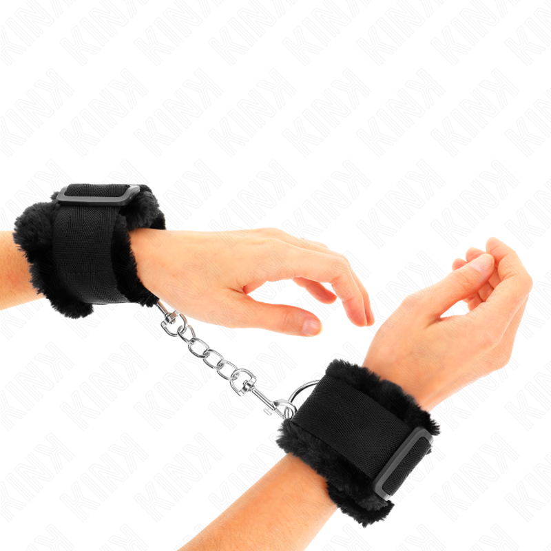 KINK - ADJUSTABLE BLACK LINED WRISTBANDS 17-31 CM X 7 CM