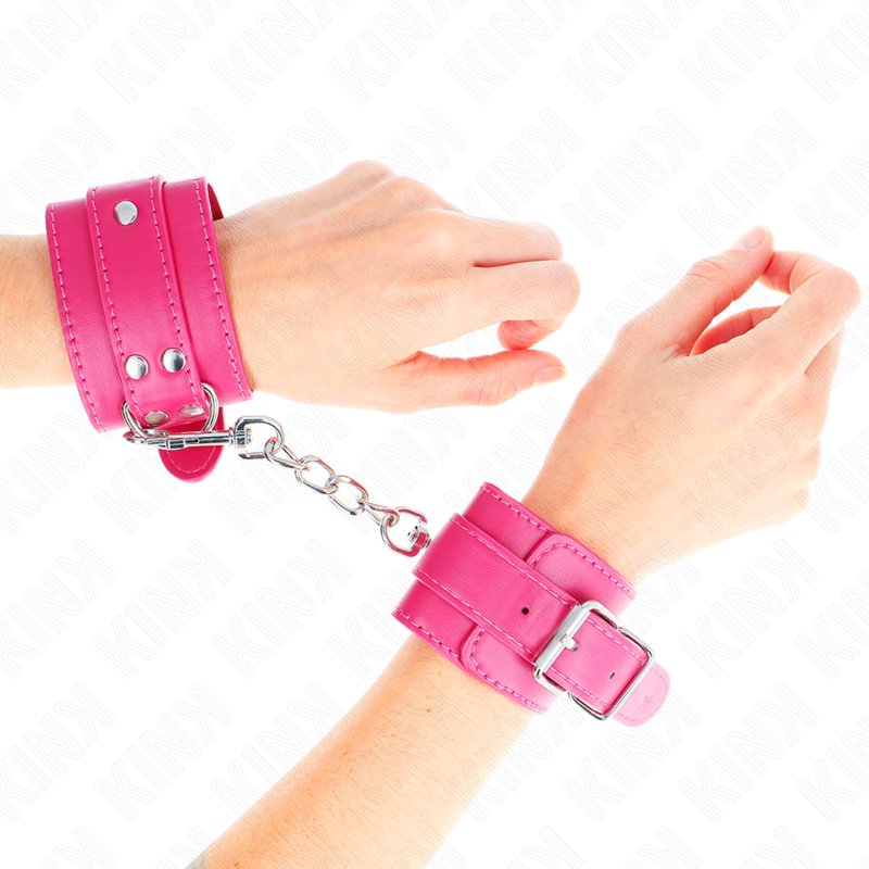KINK - FUCHSIA WRISTBANDS WITH FUCHSIA DETAILS, ADJUSTABLE 20-28 CM X 5.5 CM