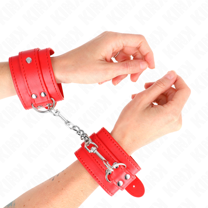 KINK - SIMPLE RED ADJUSTABLE WRISTBANDS 20-23 CM X 5.5 CM