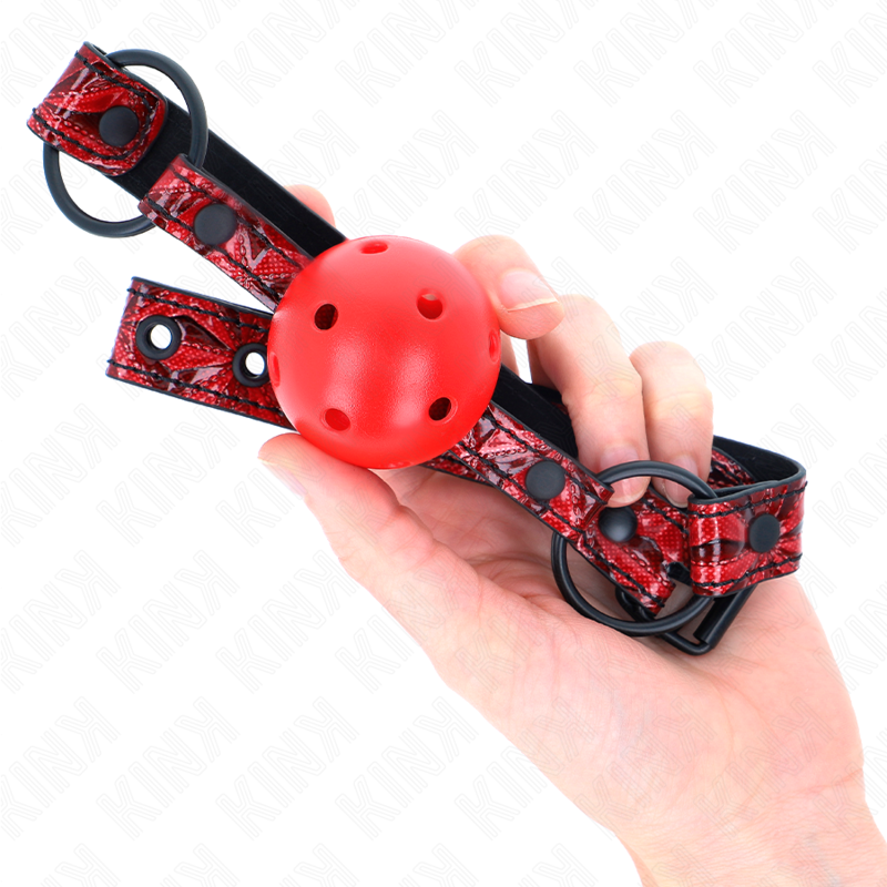 KINK - BALL GAG 4.5 CM WITH DIAMOND PATTERN MODEL 1 64.5 CM ADJUSTABLE 42- 60 CM