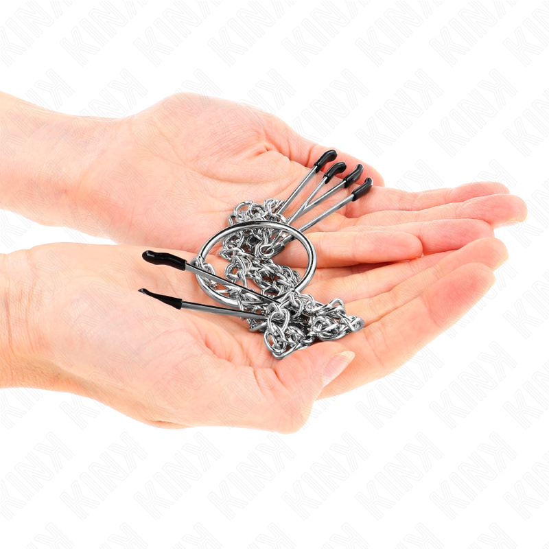 KINK - NIPPLE AND CLITORIS CLAMPS WITH CHAIN 30 CM MODEL 1